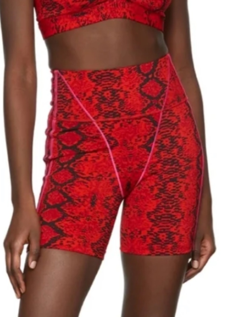 Adidas x Ivy Park sz 1X heart allover print shorts Valentine collection snakeski